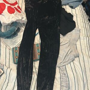 Fabletics Black Velvet Leggings